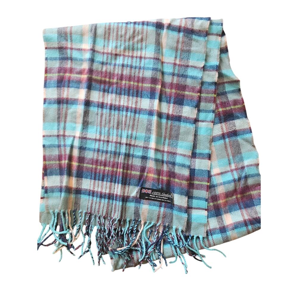 Rainbow zebra print 100% cashmere scarf scottland funky fun gift colorful